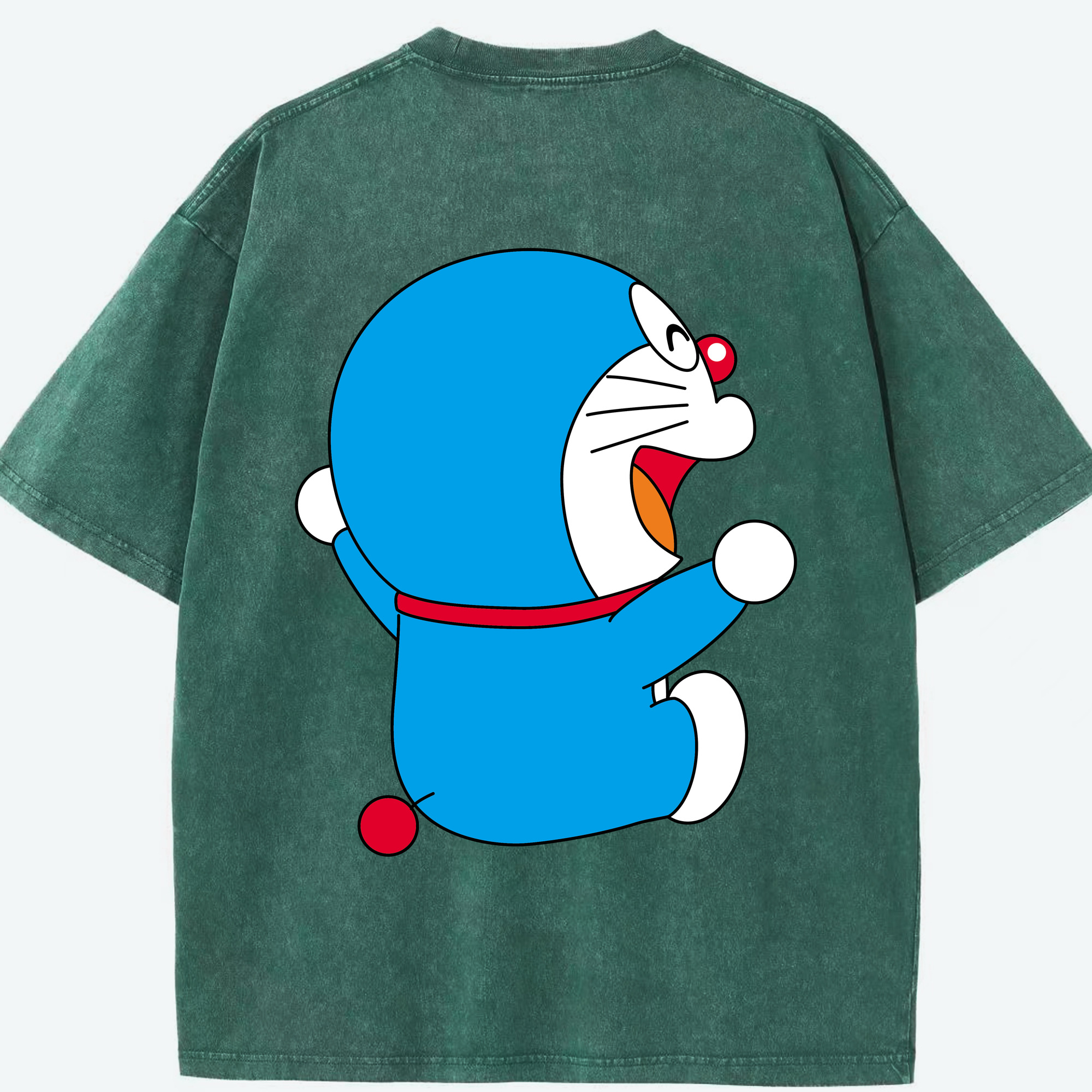（画像用） ドラえもん Doraemon 綿100% ヴィンテージ風 半袖Tシャツ（背面プリント）